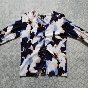 White House Black Market Floral cardigan